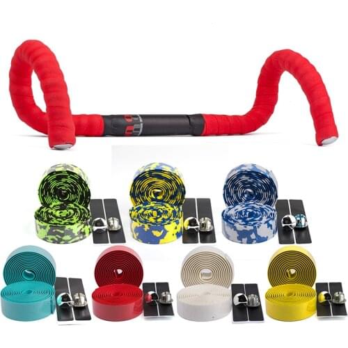 Mountain Bicycle Handlebar Tape Non-Slip Mtb Cycling Accessories Road Bike Parts Racing Handle Bar Strap 2 Plugs Bandage Belt