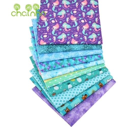 Lake Blue Color Series,Plain Cotton Fabric,Patchwork Cloth,10pcs/Lot Of Handmade DIY Quilting&Sewing Crafts,Cushion,Bag Material