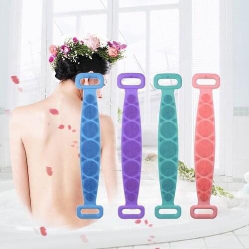 Silicone Scrub Belt Body Brush Bathtub With Bathtub Shower Head Exfoliating Back Brush With Wash Bathroom Cleaning Tool