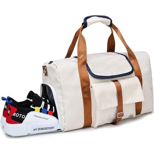 Sports Gym Bag Womens Yoga Bag Wet and Dry Separation Shoes Swimming Training Package Mens Cylinder Short Trip Hand Travel Bag