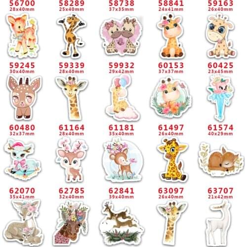 DIY Craft Supplies Sewing Accessories Cartoon Deer Printed Planar Resins Mold 30 Pieces. PR-56700