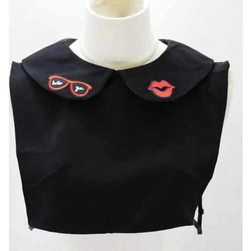 Vintage White Top False Collars Hand-knotted Decorative wild white blouse top Spring Autumn Wild doll pointed collar Peter Pan