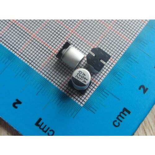 50pcs/lot high Quality SMD Aluminum Electrolytic Capacitor 16V 220UF 6.3*7.7MM electrolytic capacitor