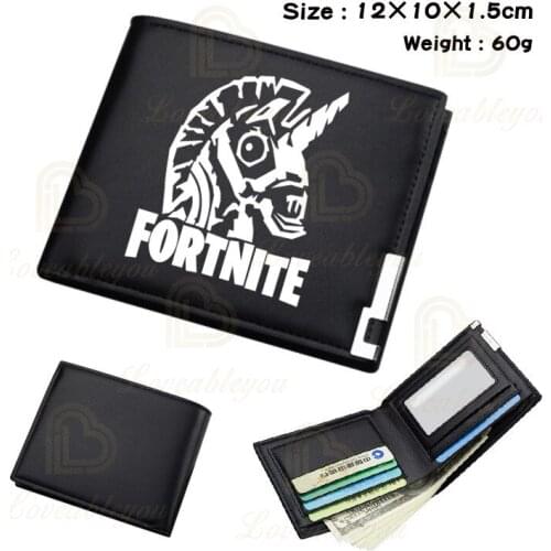 PU Fortnite High Quality Fashion Mini Mens Luxury Wallet Card Holder Decoration Kids Purse Coin Bag Zipper Gift for Child
