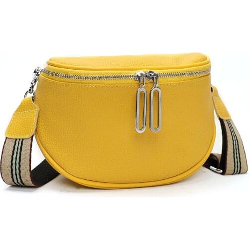 High Quality Soft Genuine Leather Saddle Womens Shoulder Bag Designer Brand Zipper Crossbody Bag Fashion Large-Capacity Handbag