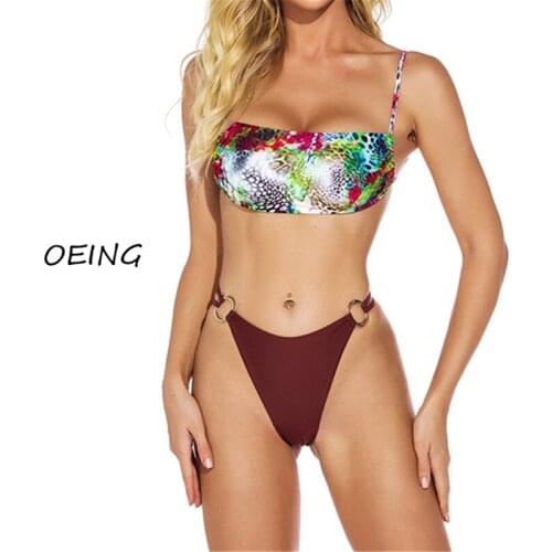 Thong Plus Size 2 Piece Set Women High Waist Bikini 2021 Swimsuit Bikini Swimsuit Bathing Suit Women
