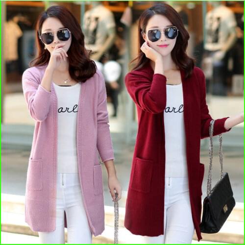 Woman Sweaters Cardigan 2021 Spring Autumn Knitwear Cardigan Women V-neck Loose Sweater Coat Women Sueters De Mujer