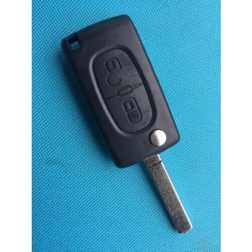1Pc New Replacement Case For Peugeot 107 207 307 406 408 607 Remote Key Shell 2 Button With VA2 Uncut Blade Blank No Logo Parts