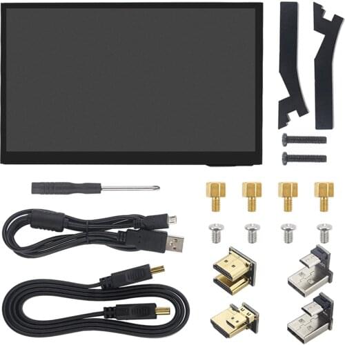 10.1 Inch Touch Screen Monitor 1024*600 High Resolution Portable IPS HD Panel for Raspberry Pi 4B 3B+ 3B 2B PC LCD Monitor