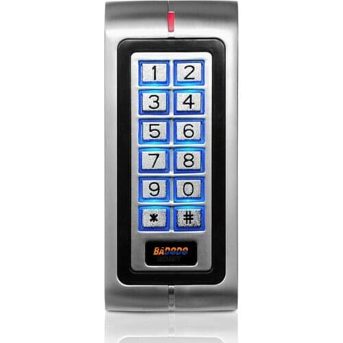 1000 User Zinc alloy classical metal standalone access control K2 Relay unlock Support 125KHz EM card