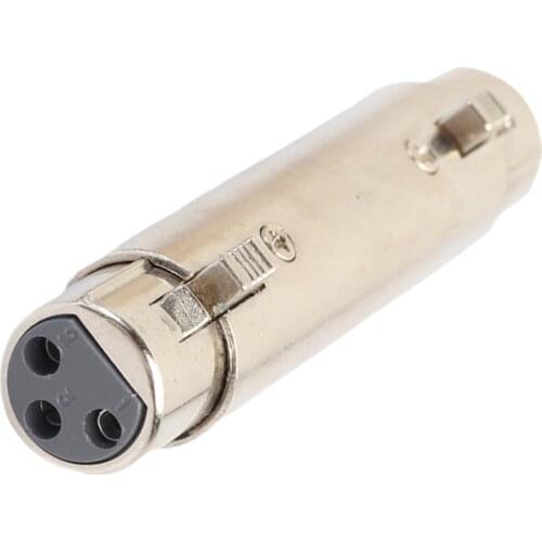 3 Pin Female to Female Headphone Mic Coupler Cable Adapter Conveter