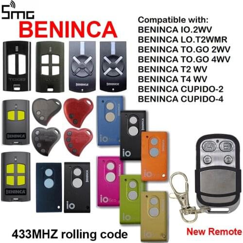 4 Channel Duplicator Key Fob 433MHz BENINCA TO.GO 2WV 4WV 2WP4WP T2WK T4WK LOT1W LOT2W LOT4W LOT2WMS remote garage rolling code