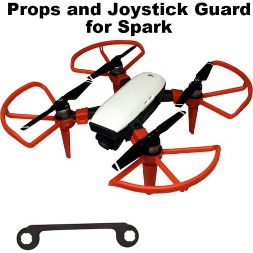 4Pcs Propeller Guard and Joystick Protector for DJI Spark Drone RC Spare PartsProps Blade Bumper and Control Stick Protector