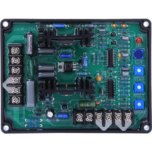 Automatic Voltage Regulator 1 Phase 2 Wires for Brushless Generator Set AVR GAVR-25A Generator Parts