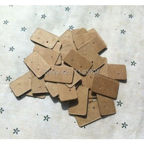 Free shipping wholesales retro earring tags 1.5x2.5cm/labels/jewelry packing tags/cards/blank kraft paper tag 500 pcs a lot