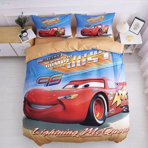 Boys Girls Children Lightning McQueen 95 Cars Duvet Cover Bed Sheet Pillowcase Single Twin Full Double Queen Size 3d Bedding Set
