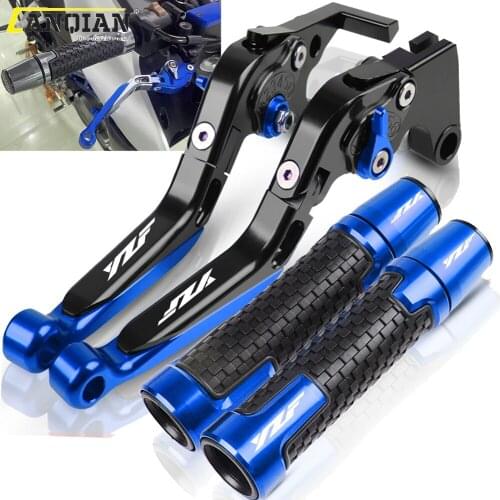 For YAMAHA YZFR6 YZF R6 2017 2018 2019 2020 Motorcycle Accessories CNC Adjustable Brake Clutch Lever Handlebar Handle Grips Ends