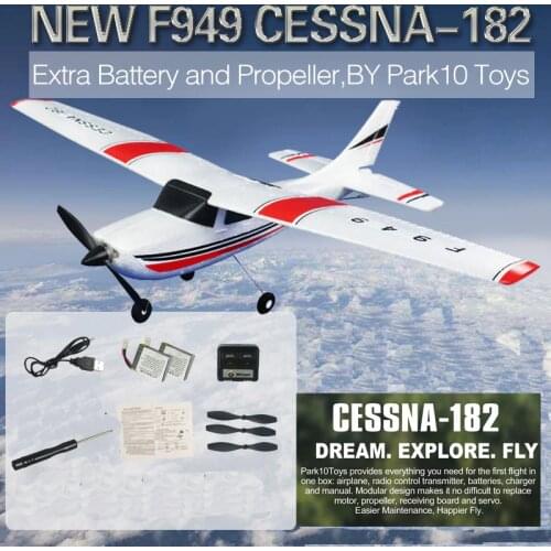 KaKBeir F949 2.4G 3Ch RC Airplane Fixed Wing Plane Outdoor toys Drone RTF Update version Digital servo propeller, strong package