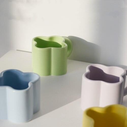 Thick Handle Flower Design Ceramics Mugs with Saucer coffee mug Milk Tea office Cups Drinkware the Best birthday Gift