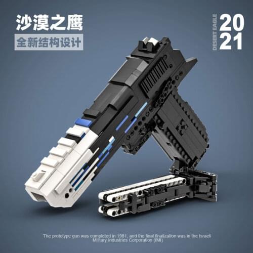 MOC Building Block Maker Military Series Csgo Desert Eagle Assembly Model Childrens Toy DIY Building Blocks Birthday Gift