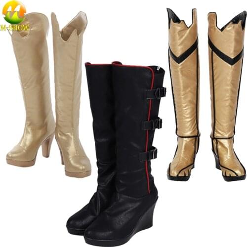 Superhero The Bat Cosplay Costume Barbara Gordon Shoes Kate Kane Boots Halloween Fancy shoes for Adult Woman Custom Made