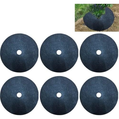 Tree Protection Mat Garden Tool Non-woven 52cm Diameter 6pcs Covering Ring