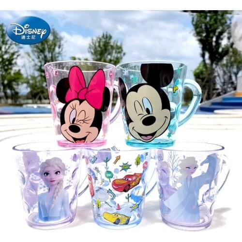 1pcs Disney Mickey mug Minnie kids Milk Cup AS Crystal cup Frozen gargle cup for children Portable water bottle