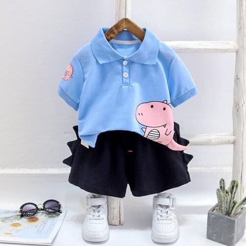 Summer Boys Clothing Sets Children Suits For Baby Boys Fashion Cotton Clothes Kids Casual Cartoon T-shirt+Shorts 2Pcs Outfits