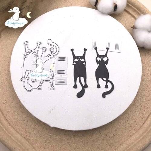 Bunnymoon Two Cats Metal Cutting Dies Stencils for DIY Scrapbooking/photo Album stamps Decorative Embossing DIY Paper
