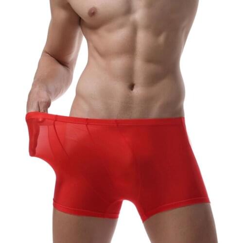 Mens Underwear Special Offer Microfiber Solid New 2018 Silky Mens Boxer Four Corner Underwear Wholesale Men Mens Bodysuit