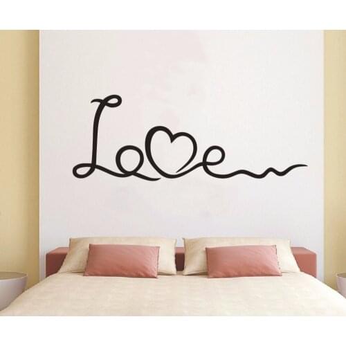 Vinilo pared decorativo Love Wall stickers LOVE Words Quotes Bedroom Decor Wall Sticker Sweet Home Decoration adesivo NY-351