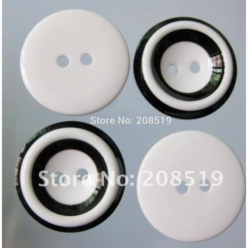 NB0040 2 Holes Black/White color Round Buttons as Doll Eye decoration 50pcs/lot Multisizes sewing clothes Button