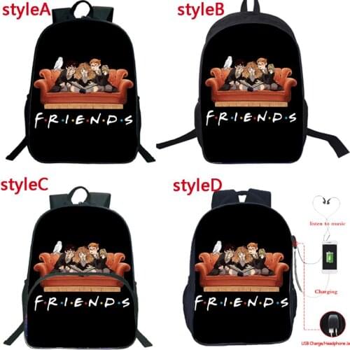 New Popular 4 Styles Friends Backpack Boys Girls School Bag Students Bookbag Child Back to School Backpack Teens Travel Rucksack