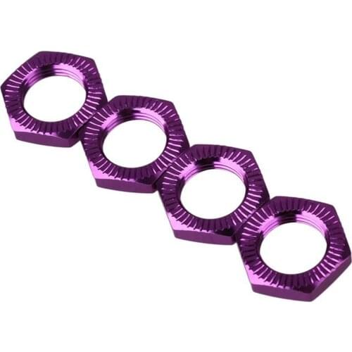17mm Upgrade Wheel Hex Hub Nut Cover N10177 for RC1:8 Model Car,Purple