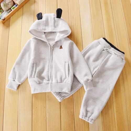 TALLOLY Autumn and winter models for boys and girls childrens sanding slightly thick GAP suit cotton sweater suit fleece jacket