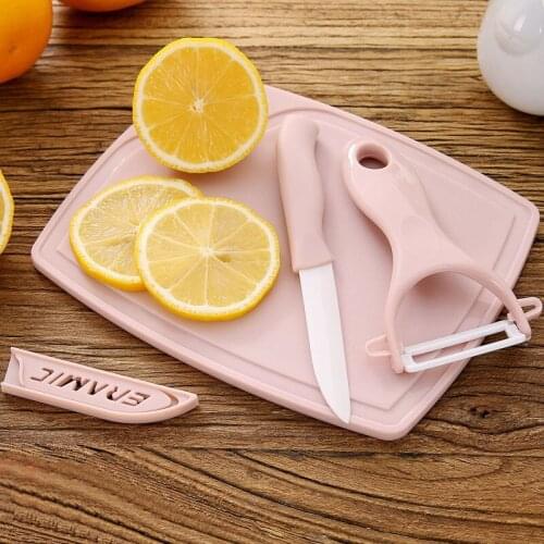 Fruit Peeler Shredders Slicer Cutting Board Knife Ceramic Food Grade ABS Vegetable Cutter Fruit Knife Set Vegetables Kitchenware