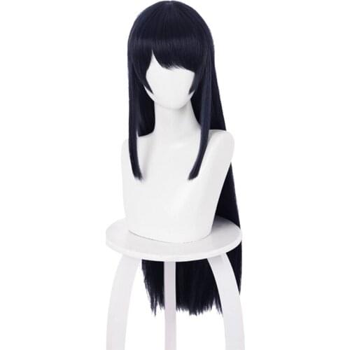 High-Rise Invasion Honjo Yuri Honjou Wig Cosplay Costume Dark Blue Long Heat Resistant Synthetic Hair Wigs