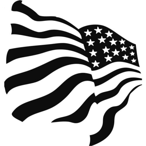 24*25cm Patriotic Waving American USA Flag Car Sticker Vehicle Window Decal Windshield Laptop Decoration Waterproof CL041