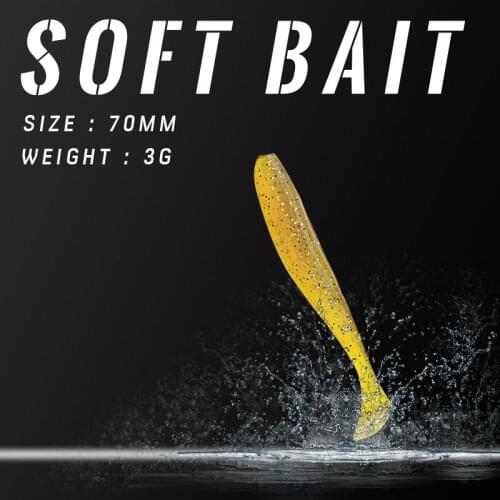 RM501 Fishing Lures 70mm/3g 0-1.2m Floating 3D bait soft bait soft insect lead head hook T tail maggot Special smell soft bait