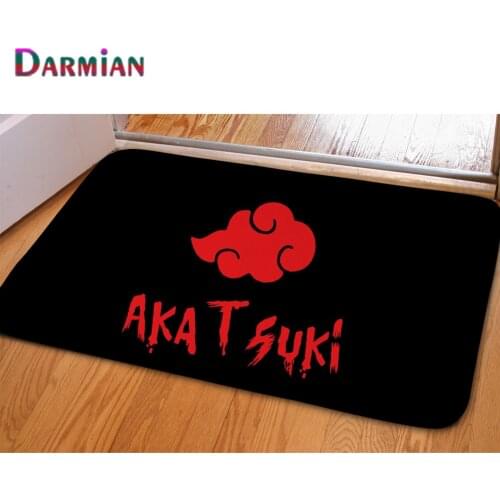 DARMIAN Fashion Anime Akatsuki Printed Modern Anti-slip Rugs Living Room Bathroom Area Carpets Doormat Boys Bedroom Tapis Mats