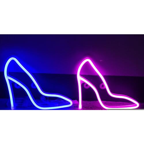 High Heel LED Neon Light Colorful Hanging Sign Night Lamps Festival Decoration Touch Wall Lamp Home Decorations