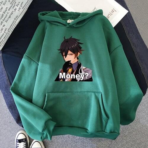 Genshin Impact Winter Warm Casual Graphic Hoodies Unisex Kawaii Zhongli Hoodie Women Men Harajuku Funny Cartoon Anime Sweatshirt
