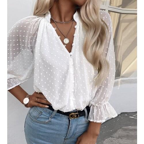 Блузки в горошек UNIBLU China At AliExpress