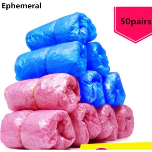 Unisex Waterproof Covers For Shoes Non-slip Overshoes Adjustable Shoes Protection In Rain Day Pink Blue Indoor Floor Ephemeral