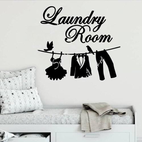 Funny Laundry Room Stickers Wall Sticker Home Decor Decoration For Kids Rooms Decoration Vinyl Mural Decal