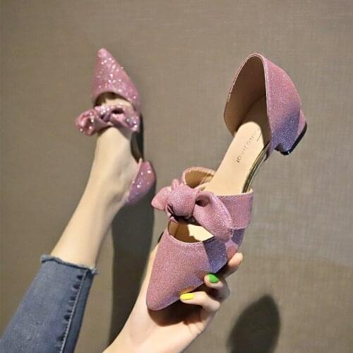 Small fresh stiletto Square heel high heels female autumn new wild fashion comfortable high-heeled shoes zapatos mujer U14-13