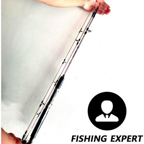 1.65m Transparent Solid Lure Rod Soft Hard Double Piercing Boat Anchor Ice Fishing Pole Screw Raft Gear Rock Jigging Squid Pole