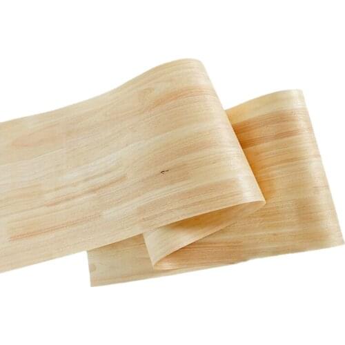 1 Roll Natural Rubber wood Veneer Thin Wood Solid Handmade DIY Speaker Guitar Floor Furniture Skin 250*40cm