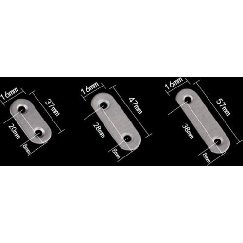 10 Pcs Stainless Steel Flat Straight Brace Brackets Mending Repair Plates Fixing Connector SNO88