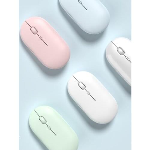 2.4G Wireless Silent Mouse USB Optical Slim Computer Mice 800/1200/1600 DPI Pink Pebble Design Mause for Laptop PC Accessories